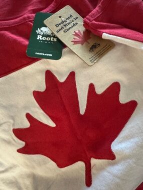 Roots Canada Love & Pride Sleeveless shirt dress with Maple Leaf  - NWT - Size S